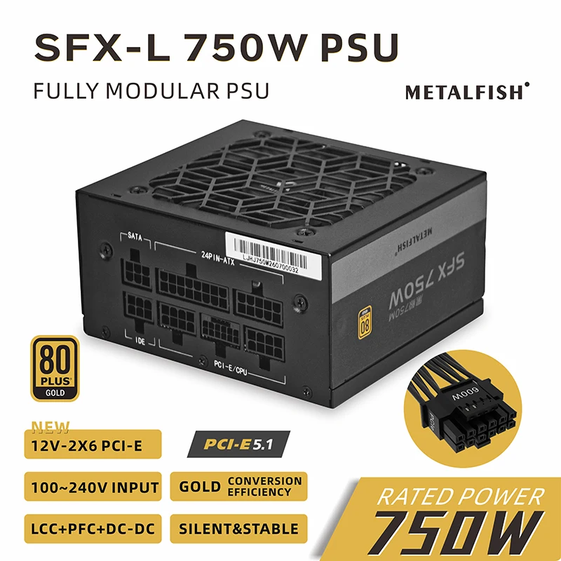 Power Supply 750W - SFX 750W 80PLUS Gold Güç Kaynağı,