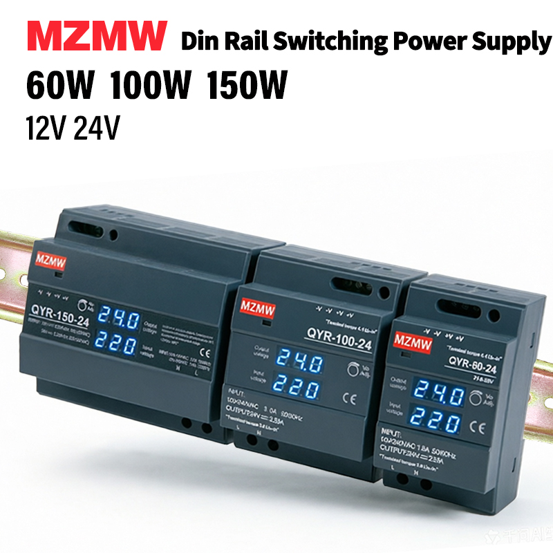 Smps Power Supply - MZMW 60W 100W 150W DIN Raylı