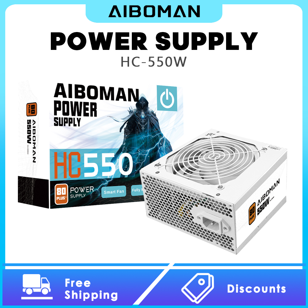Power Supply 750W - AIBOMAN Güç Kaynağı 550W 80PLUS Bronze