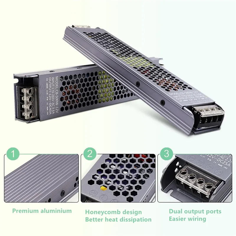 LED Sürücü 12 V Volt 24V DC Gü - Power Supply 500W incelemesi ve fiyatı